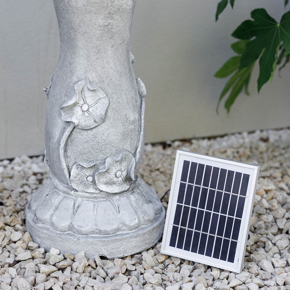 Water Lady Pedestal Solar Water Feature