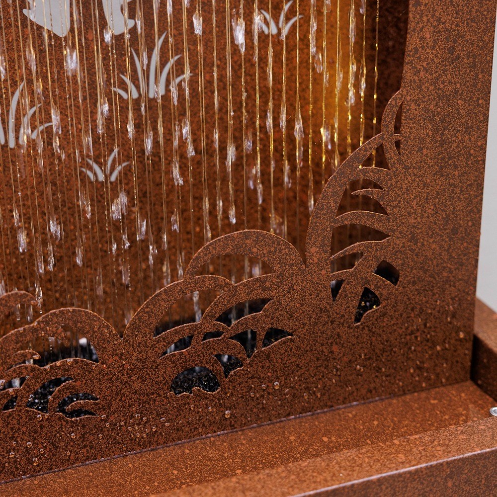 Forest Scene Water Wall Feature with Lights