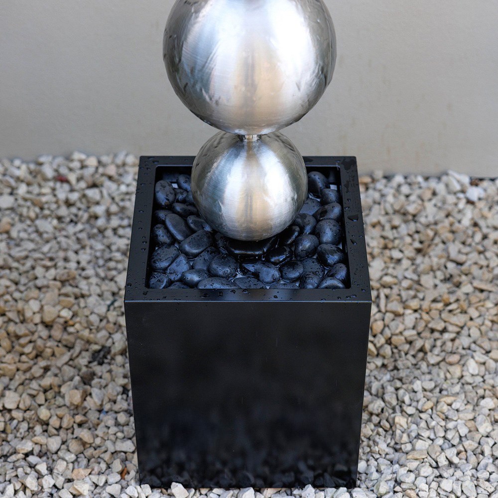 Cascading Sphere Garden Water Column