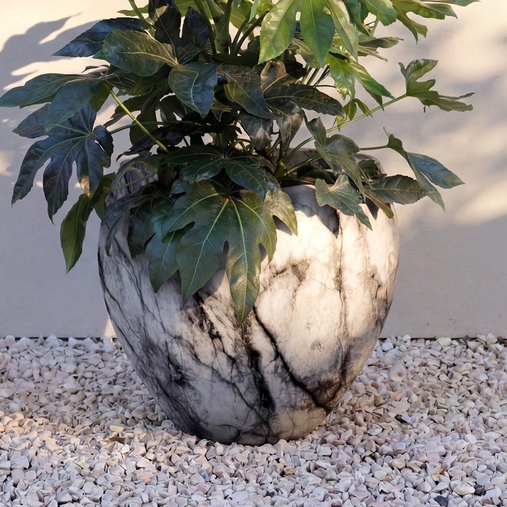 Martino Marble-Effect Planter