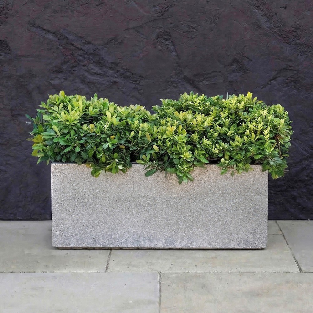Grey Stone Finish Zinc Trough Planter