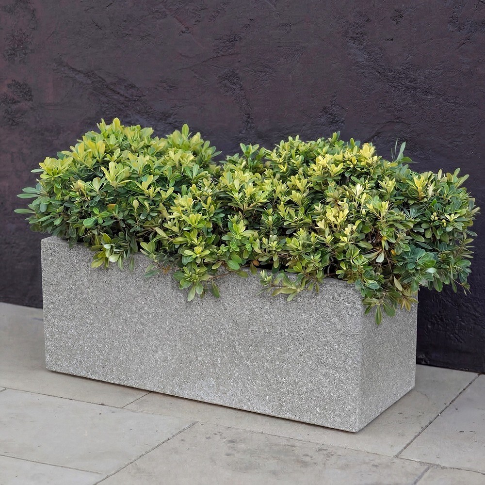 Grey Stone Finish Zinc Trough Planter