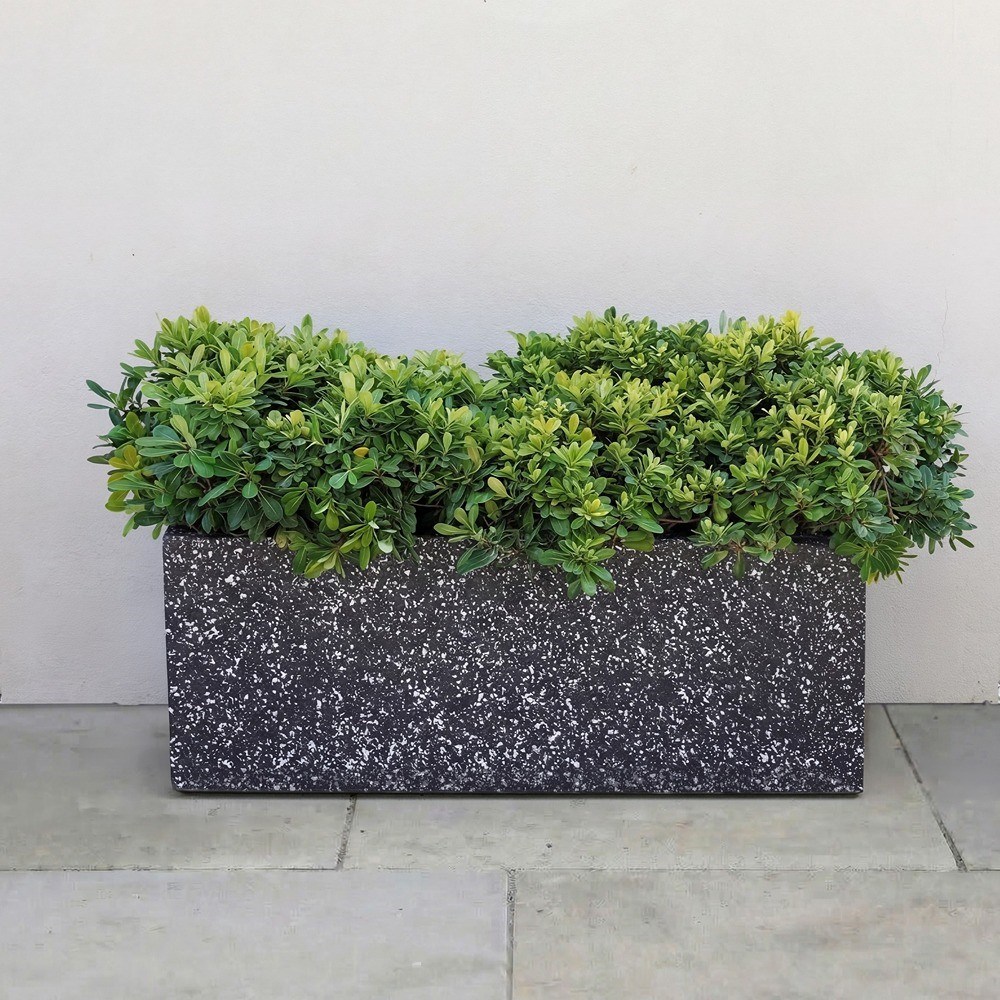 Black Stone Finish Zinc Trough Planter