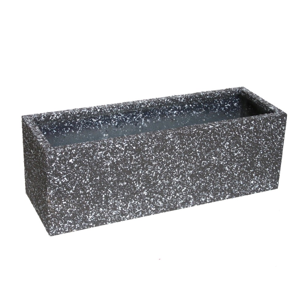 Black Stone Finish Zinc Trough Planter