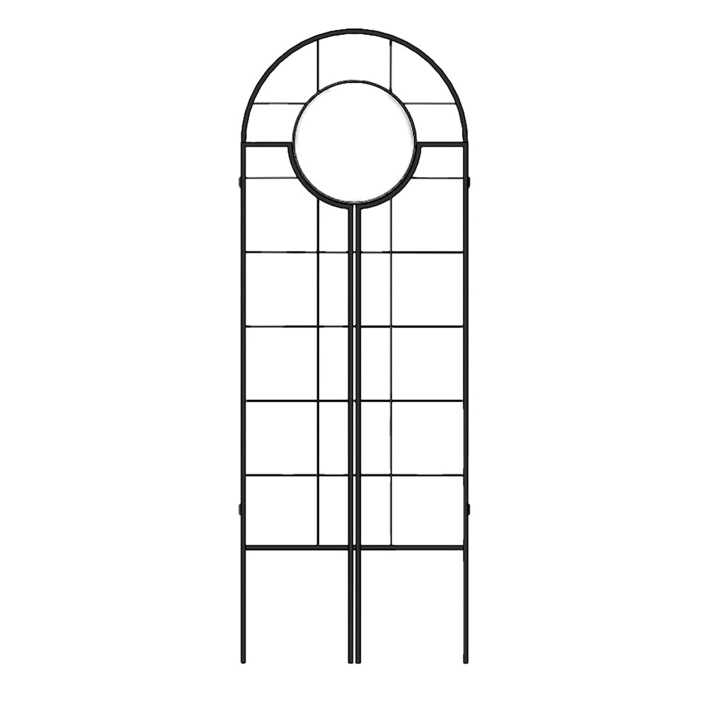 Folding Steel Porthole Garden Trellis Screen