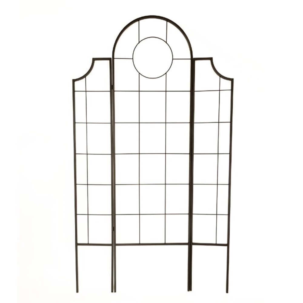 Folding Steel Porthole Garden Trellis Screen
