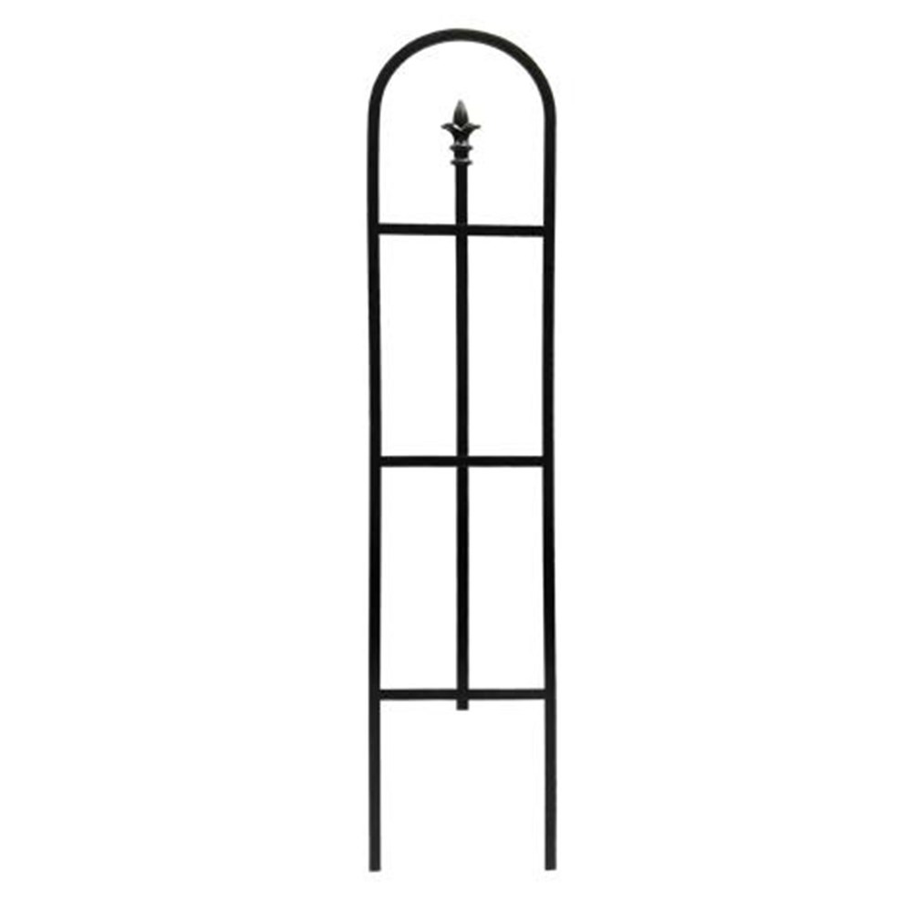French Arch Decorative Steel Garden Trellis with Finials