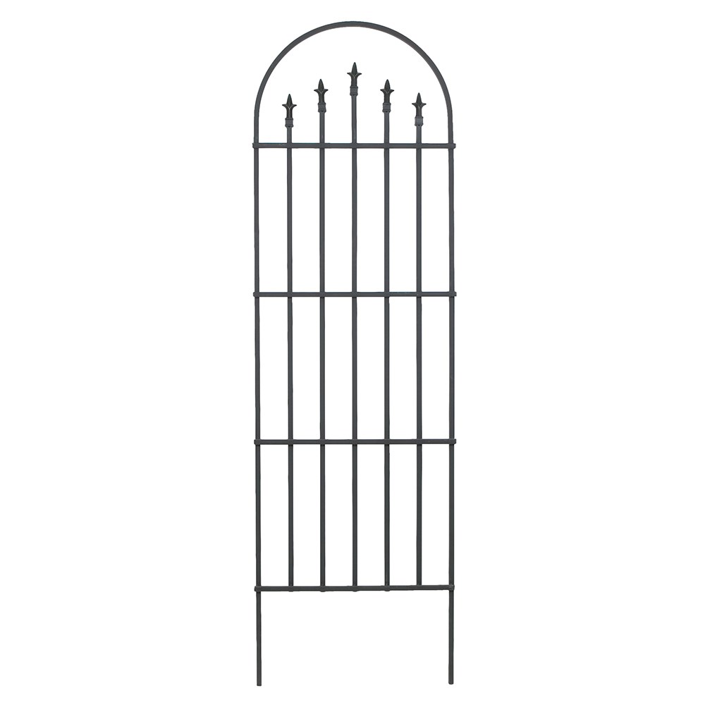 French Arch Decorative Steel Garden Trellis with Finials