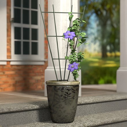 91cm Fan Pot Trellis Green Garden Finish