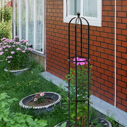 Black Classic Garden Obelisk