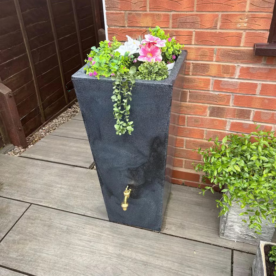 Slim Rainwater Storage Tank with Integrated Planter 100 Litre