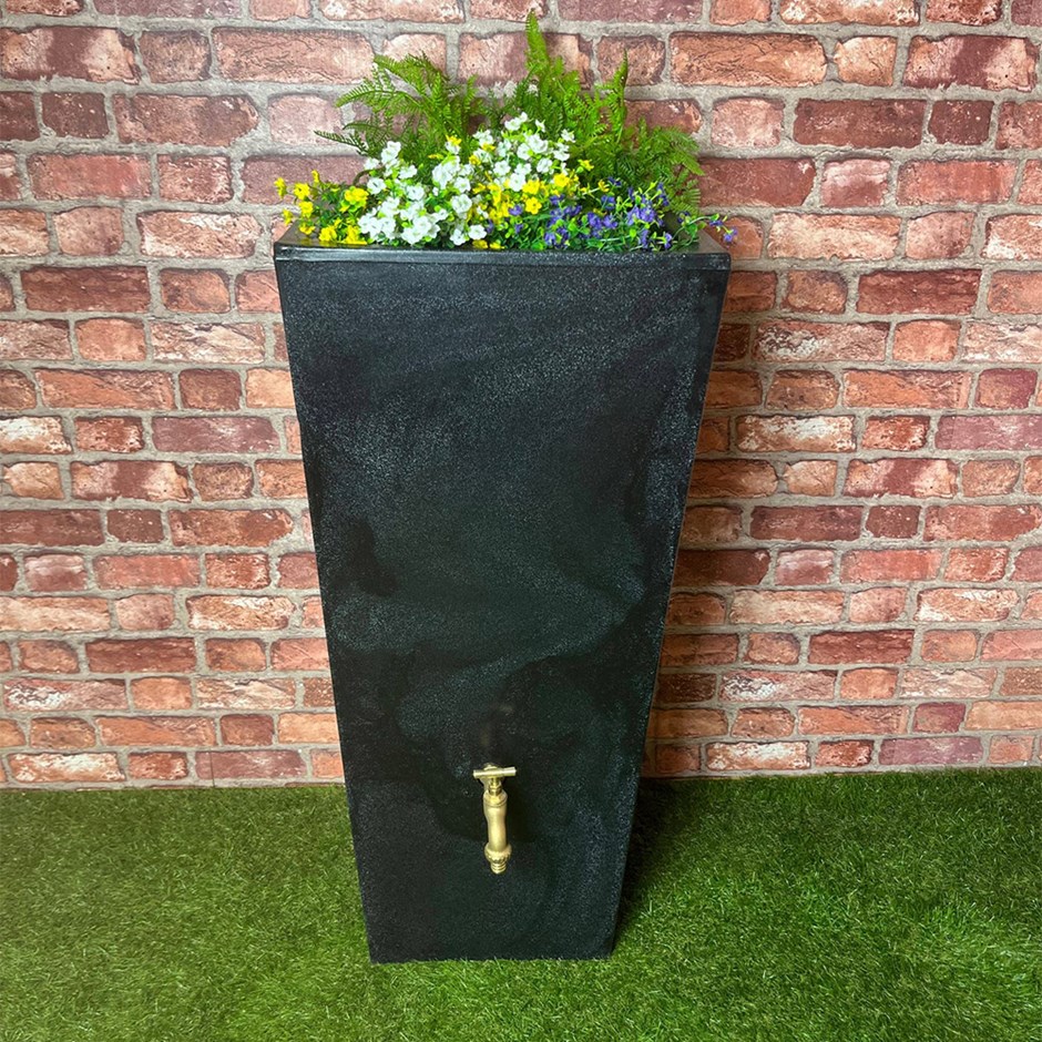 Slim Rainwater Storage Tank with Integrated Planter 100 Litre
