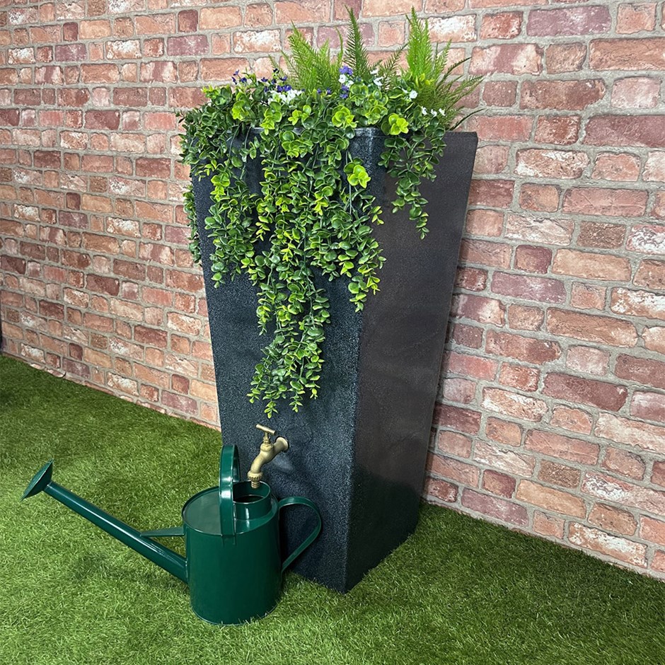 Slim Rainwater Storage Tank with Integrated Planter 100 Litre