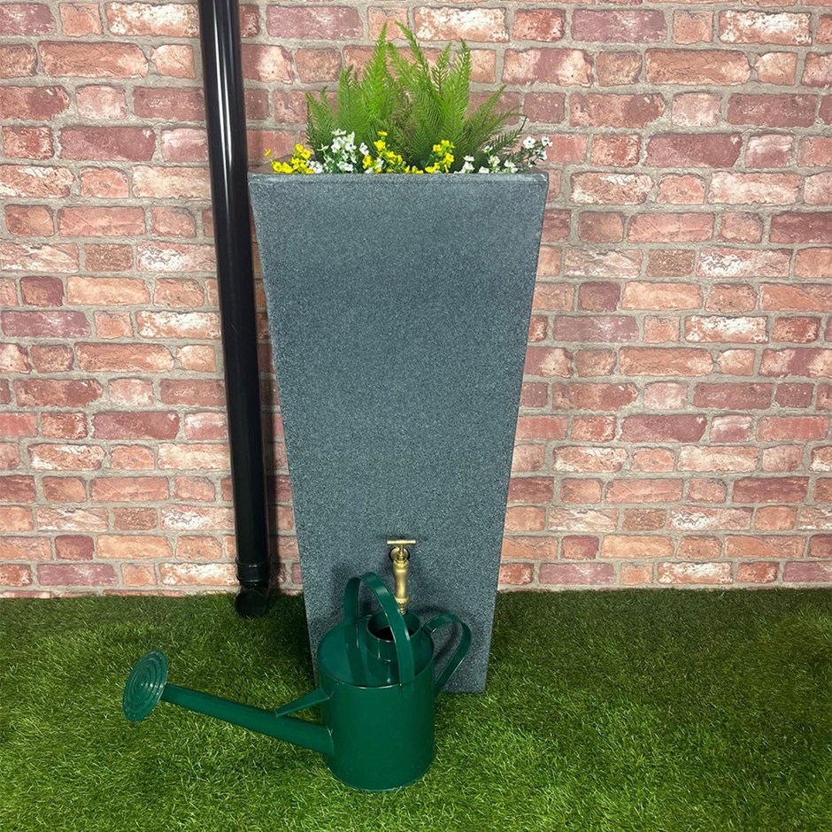 Slim Rainwater Storage Tank with Integrated Planter 100 Litre