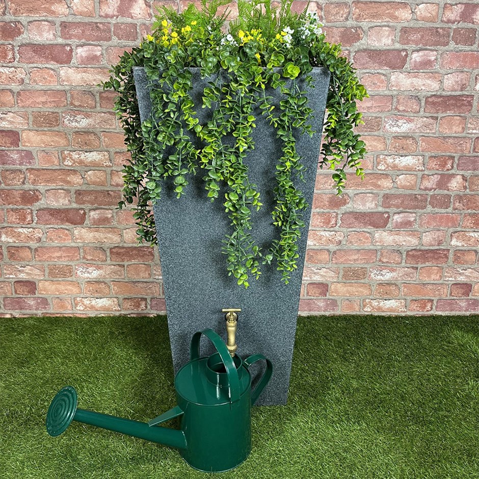 Slim Rainwater Storage Tank with Integrated Planter 100 Litre