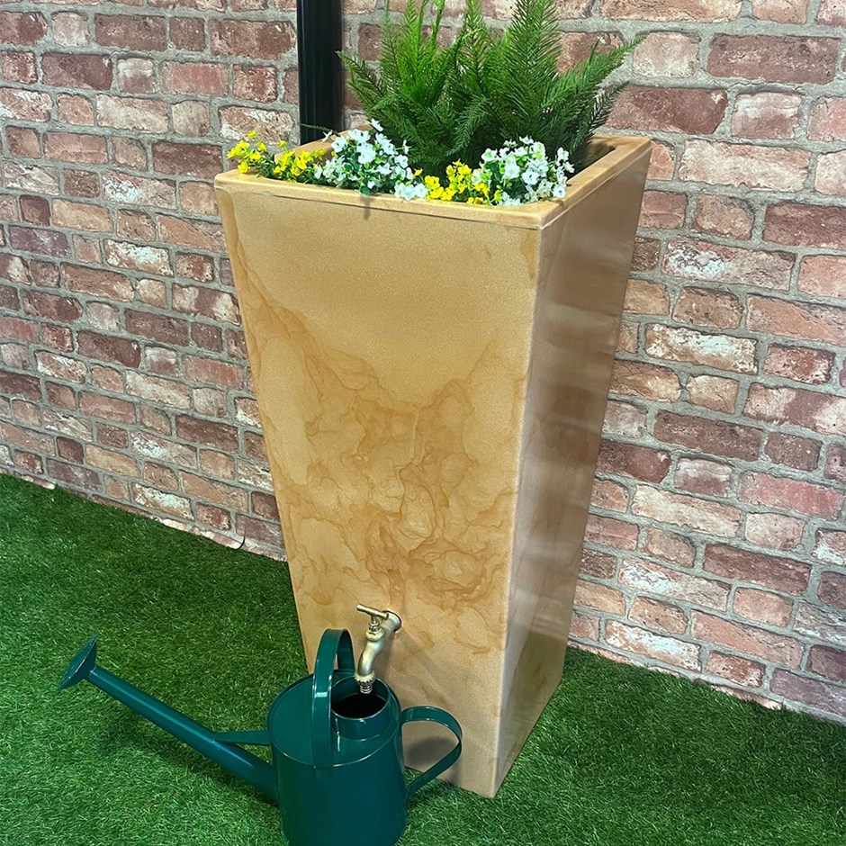 Slim Rainwater Storage Tank with Integrated Planter 100 Litre