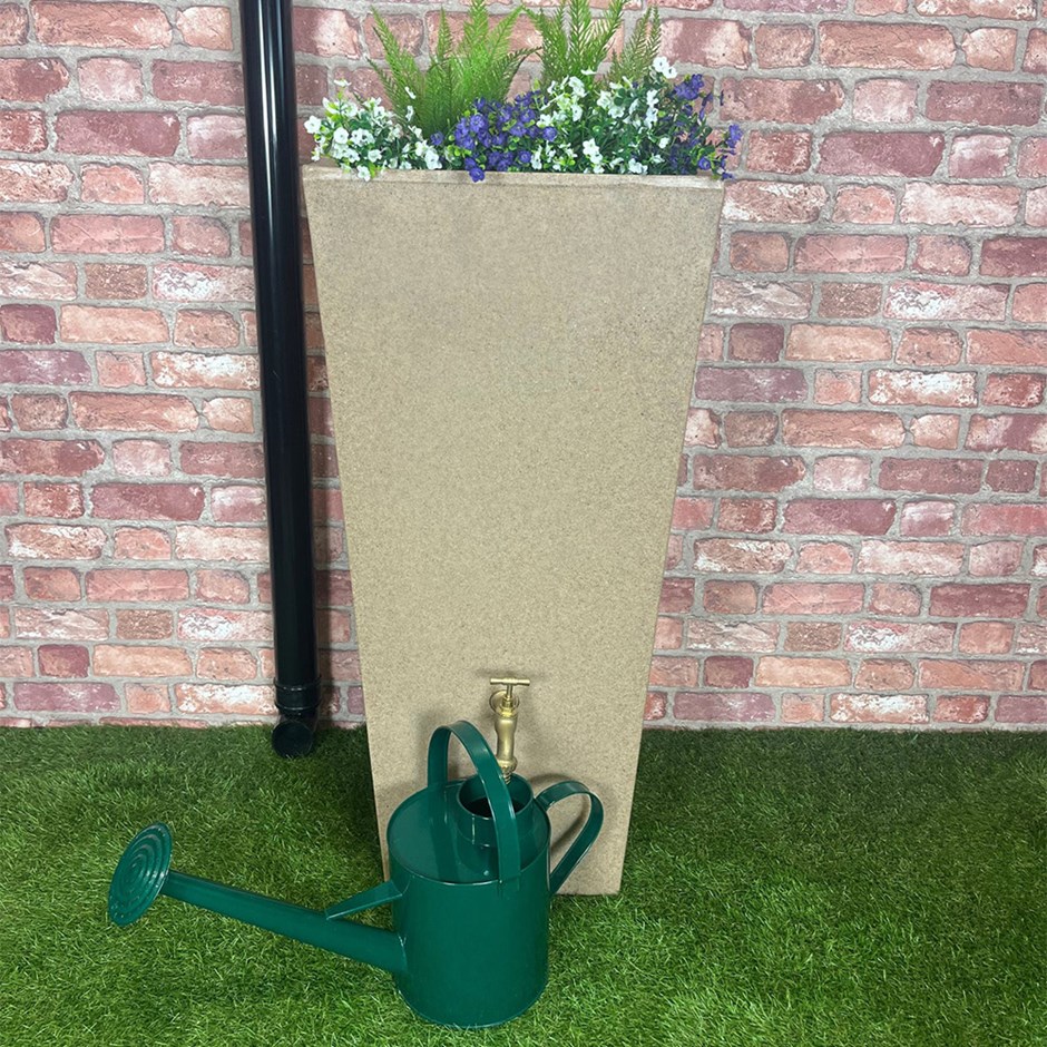 Slim Rainwater Storage Tank with Integrated Planter 100 Litre