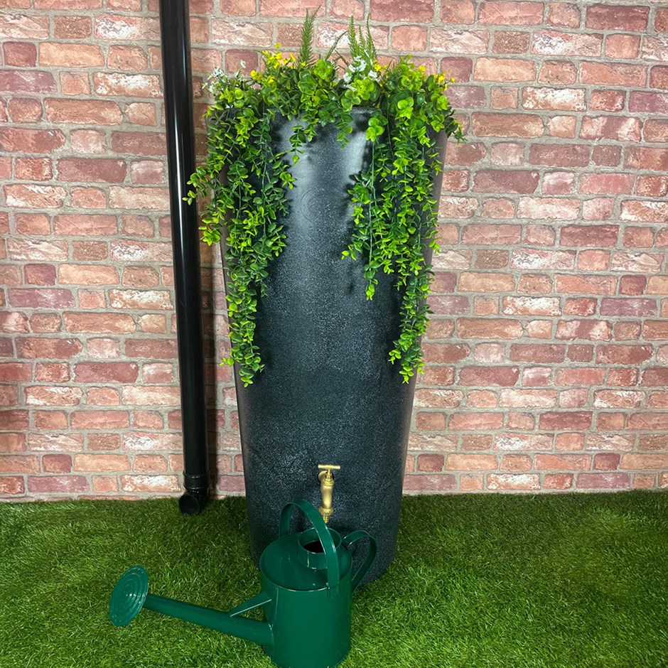 Curved Rainwater Storage Tank with Integrated Planter 160 Litre