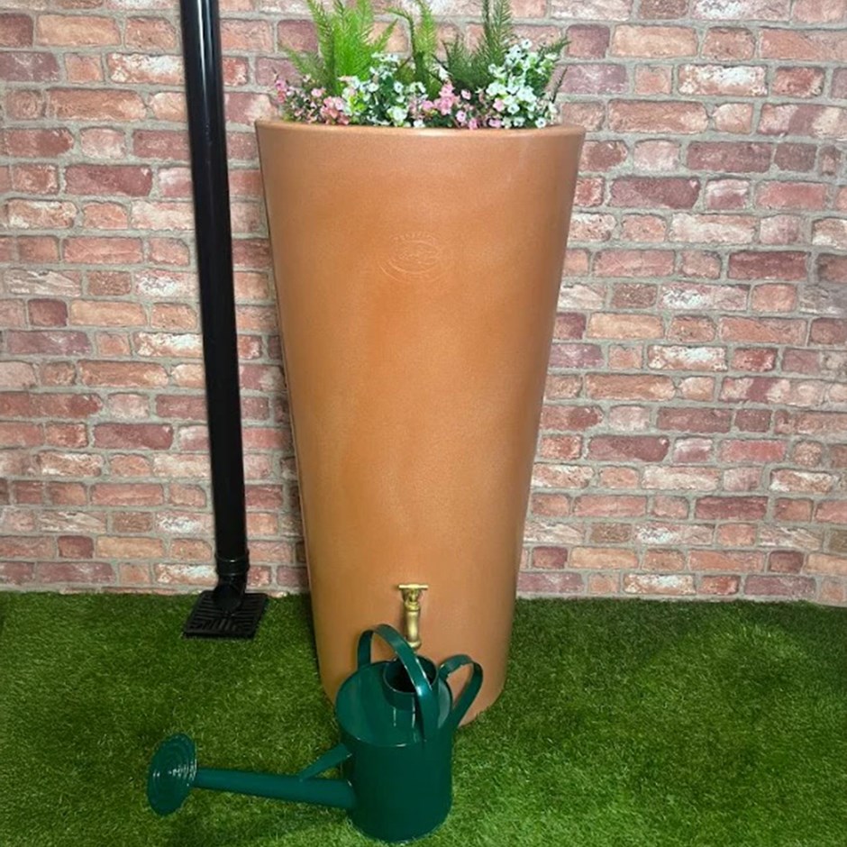 Curved Rainwater Storage Tank with Integrated Planter 160 Litre