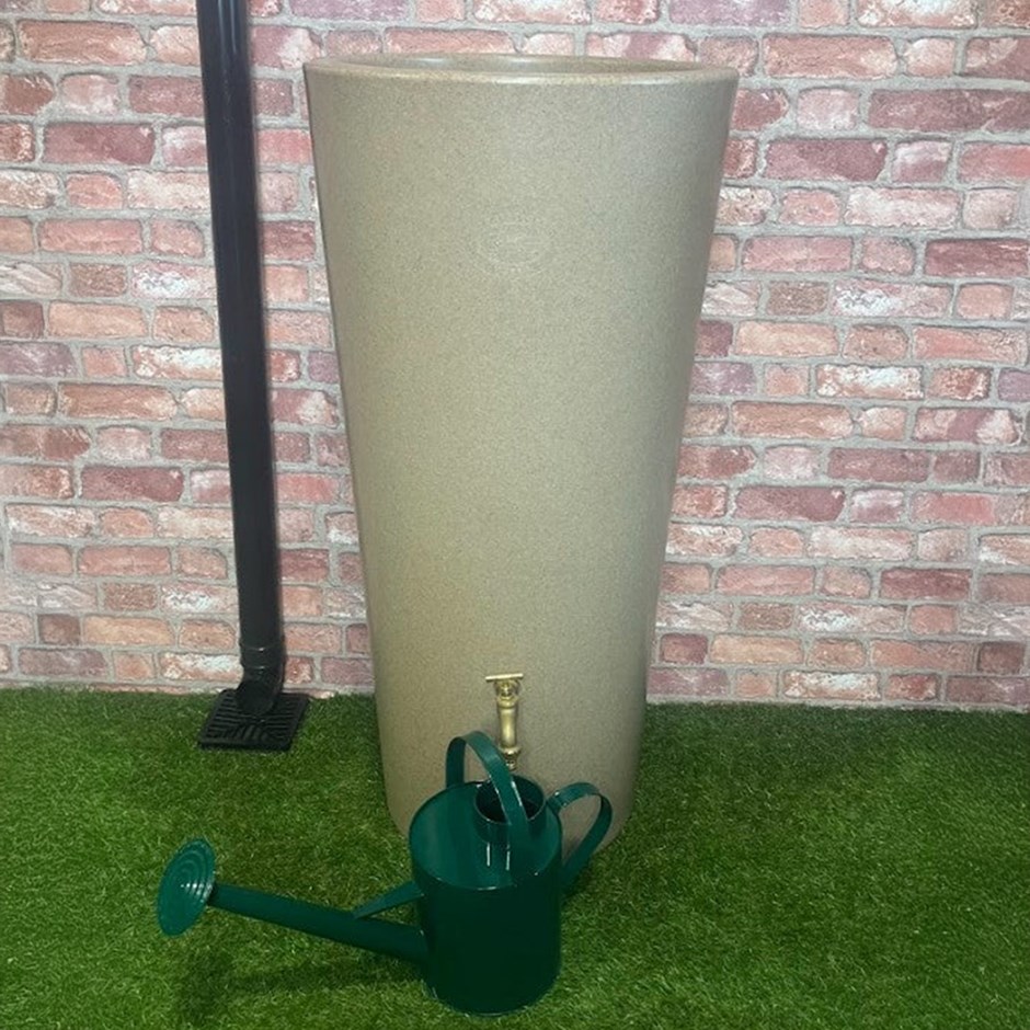 Curved Rainwater Storage Tank with Integrated Planter 160 Litre