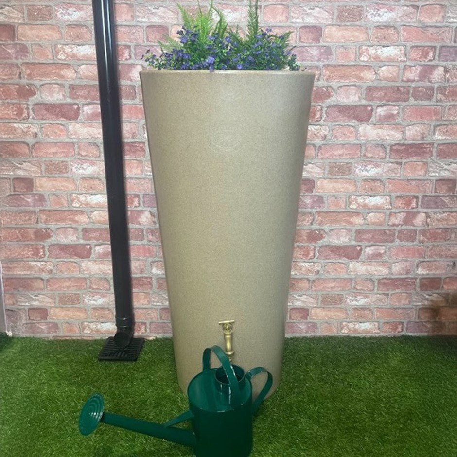 Curved Rainwater Storage Tank with Integrated Planter 160 Litre