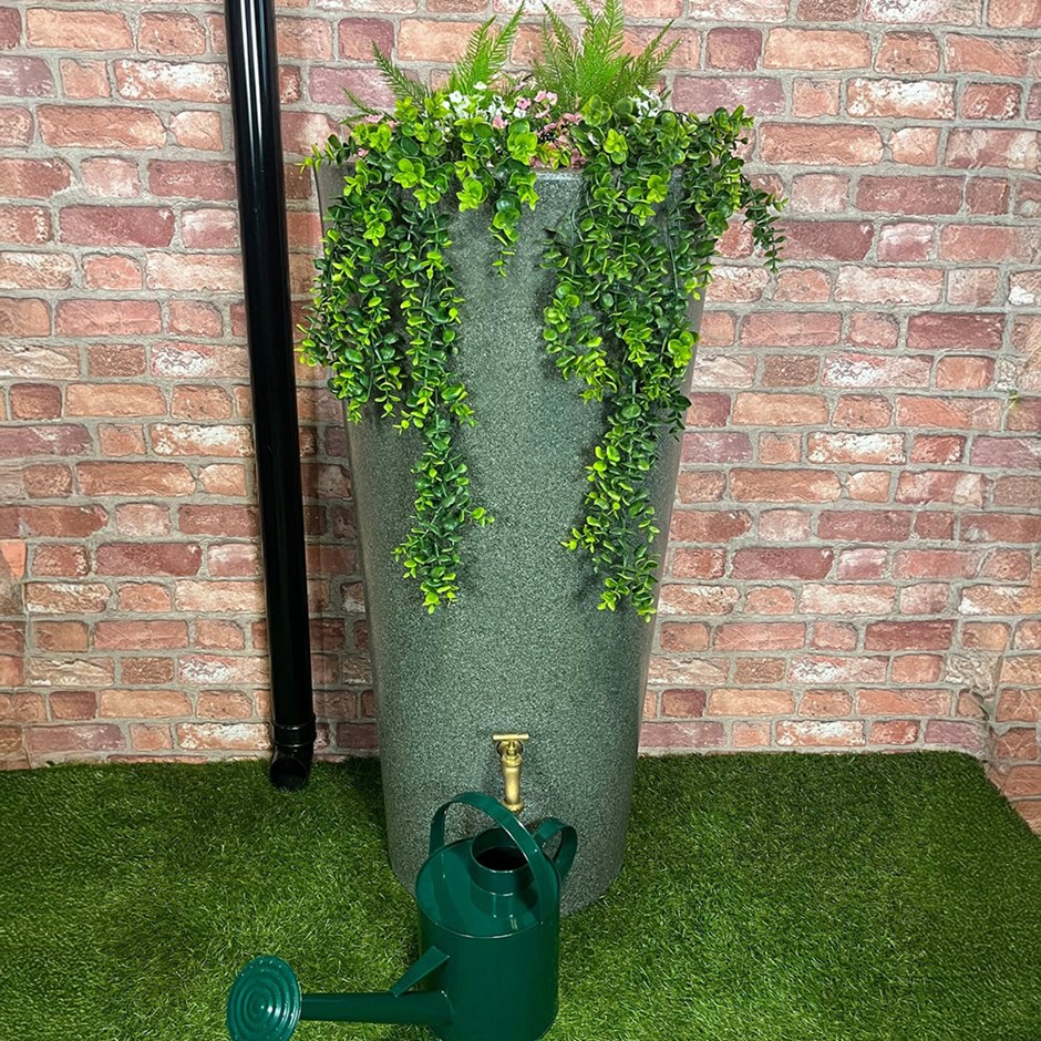 Curved Rainwater Storage Tank with Integrated Planter 160 Litre