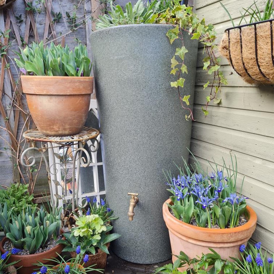 Curved Rainwater Storage Tank with Integrated Planter 160 Litre