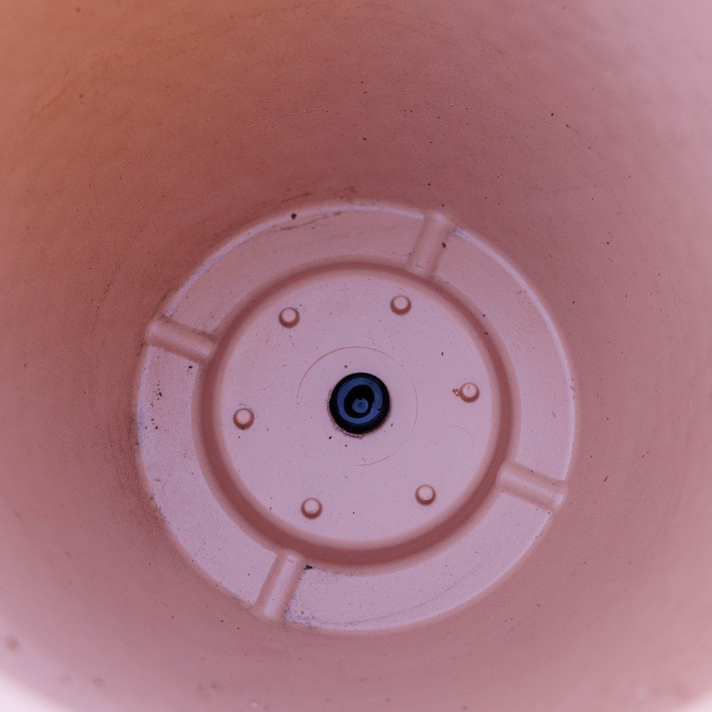 Dimpled Glazed Look Round Outdoor Planter