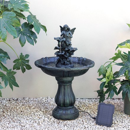 Fairy pedestal fountain - solar pump