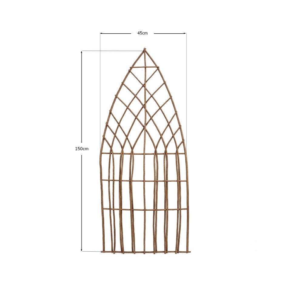 Arched Willow Garden Trellis Panel