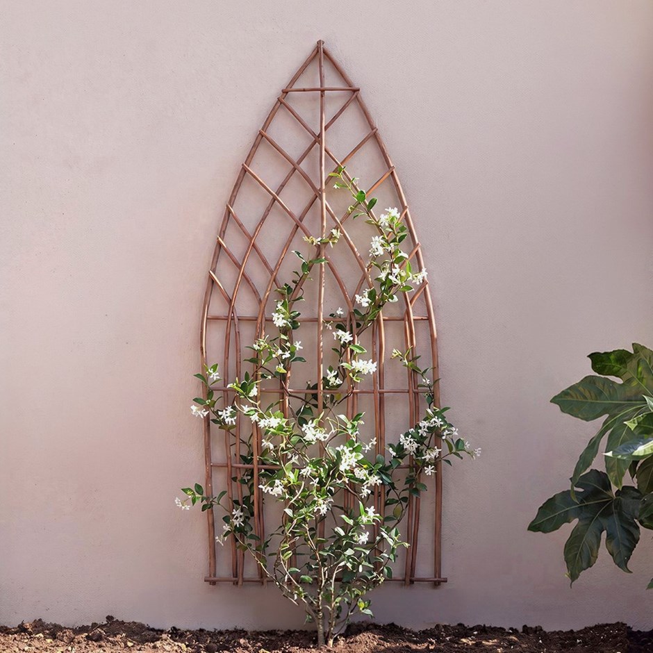 Arched Willow Garden Trellis Panel