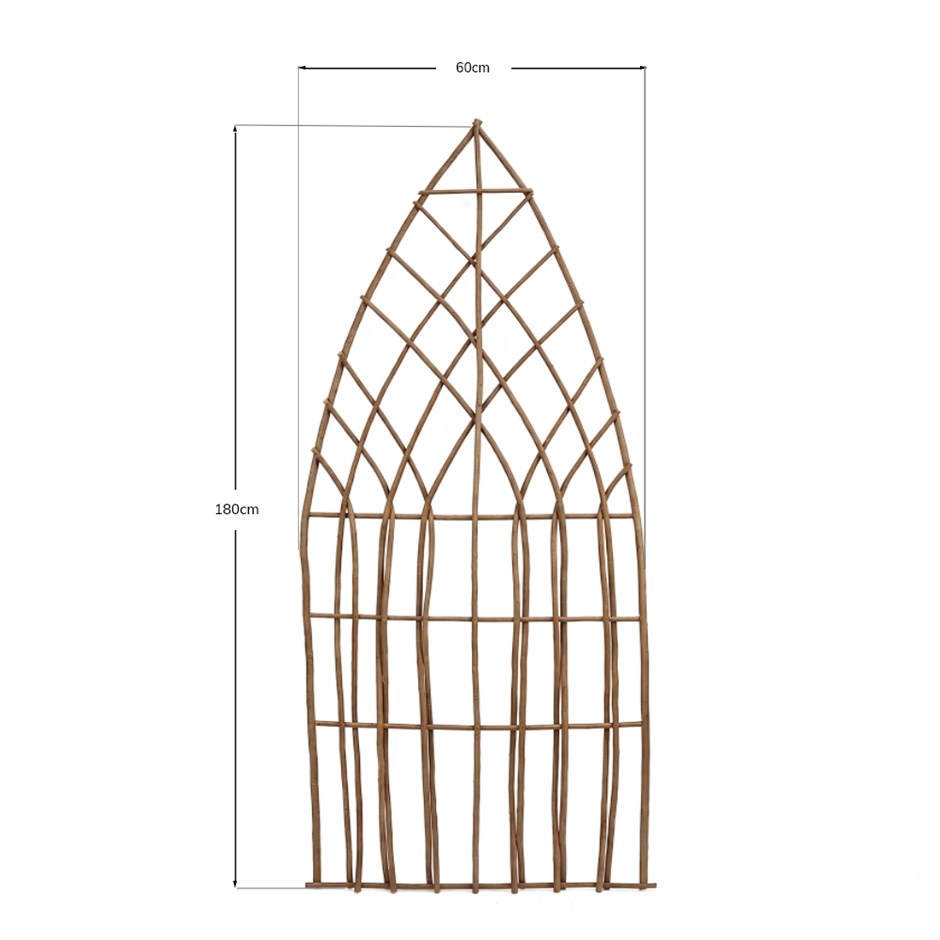 Arched Willow Garden Trellis Panel