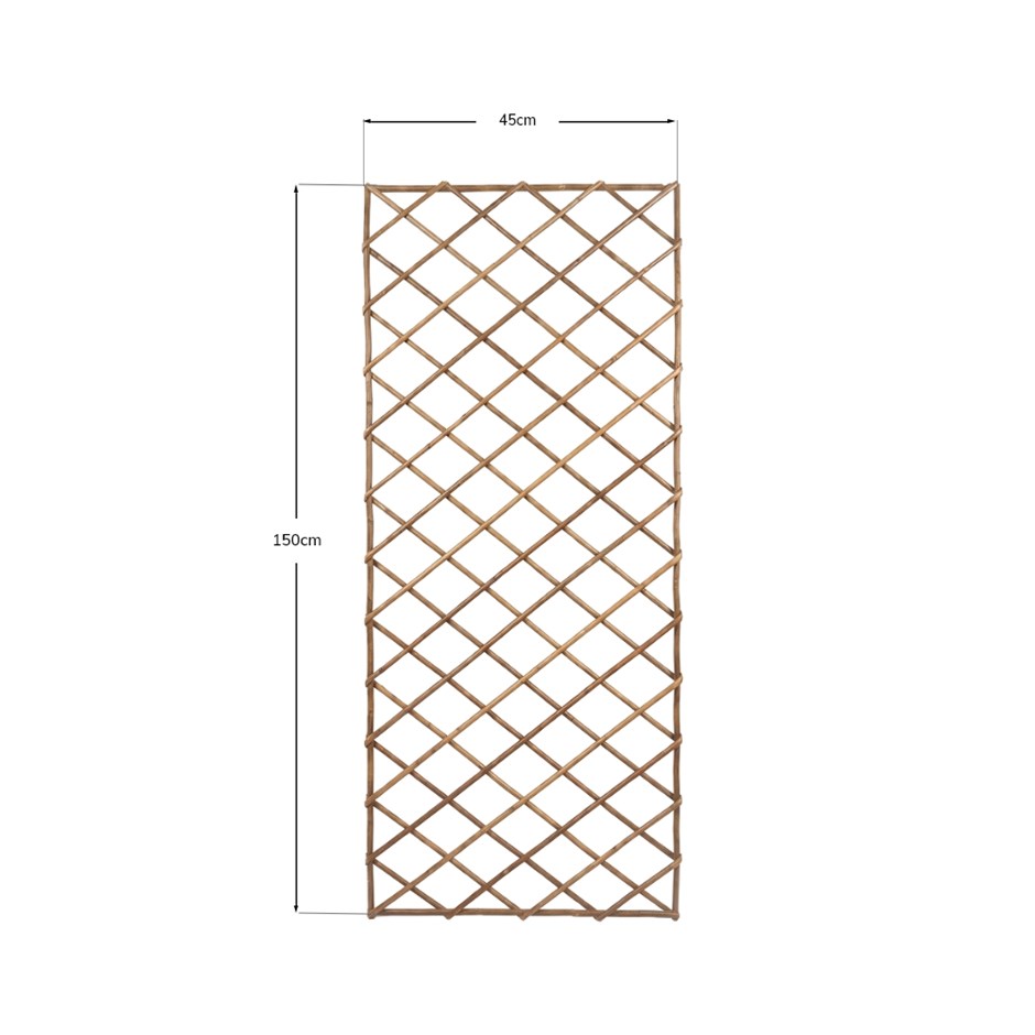 Square Willow Garden Trellis Panel