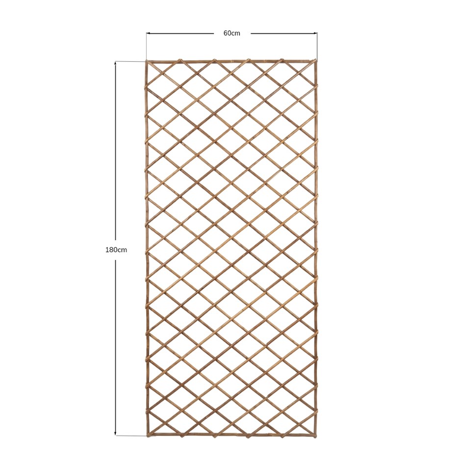 Square Willow Garden Trellis Panel