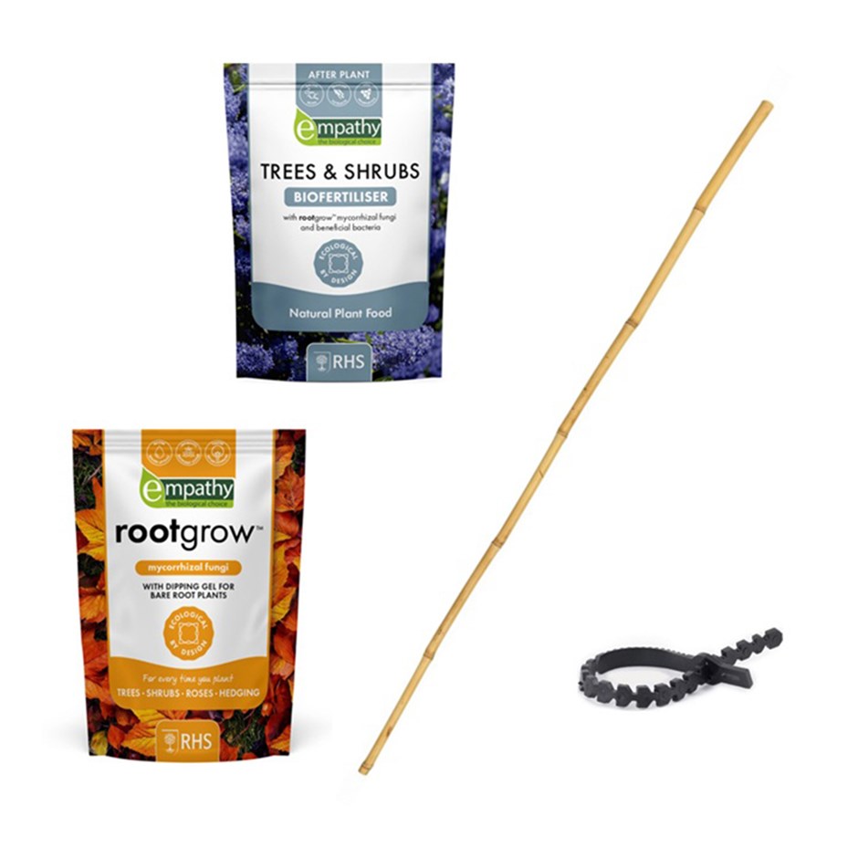 Full Tree Planting Kit For Bare Root Trees, Stake & Tie Rootgrow, Biofertilizer