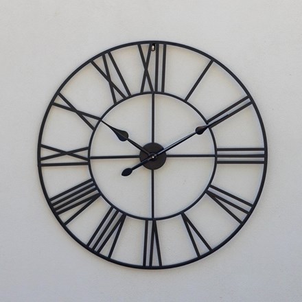 76cm Skeleton clock with black hands