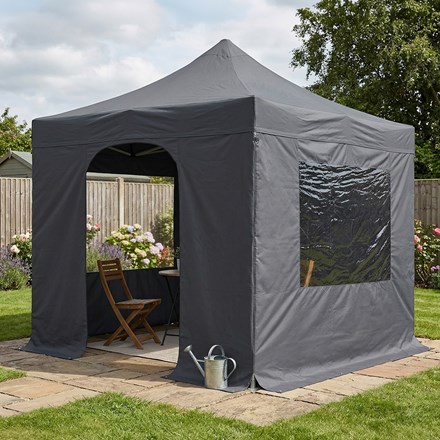 Full Set Of Charcoal Sidewalls For 3m x 3m Pop Up Gazebo By Primrose