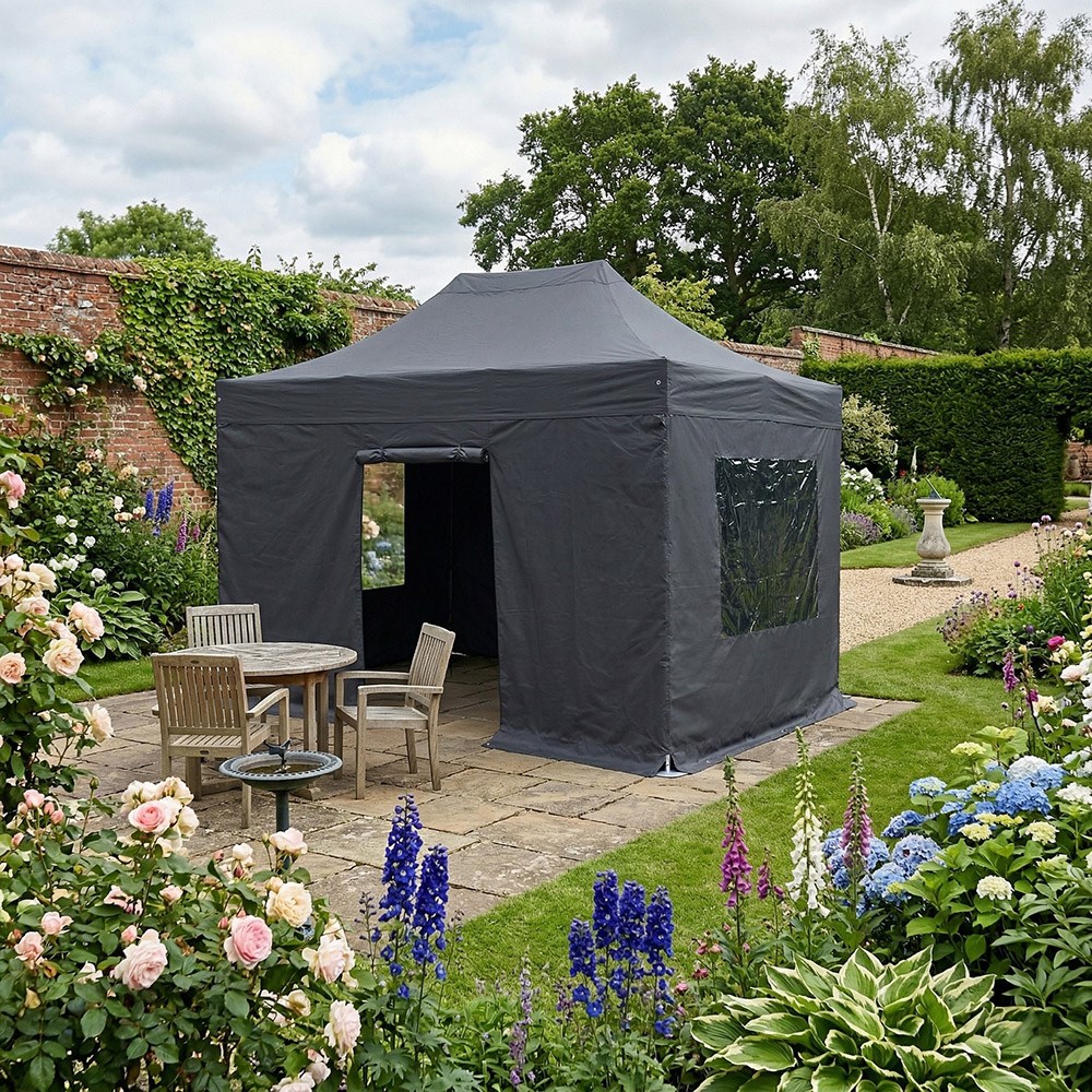 Sidewalls for Waterproof Charcoal Pop Up Gazebo