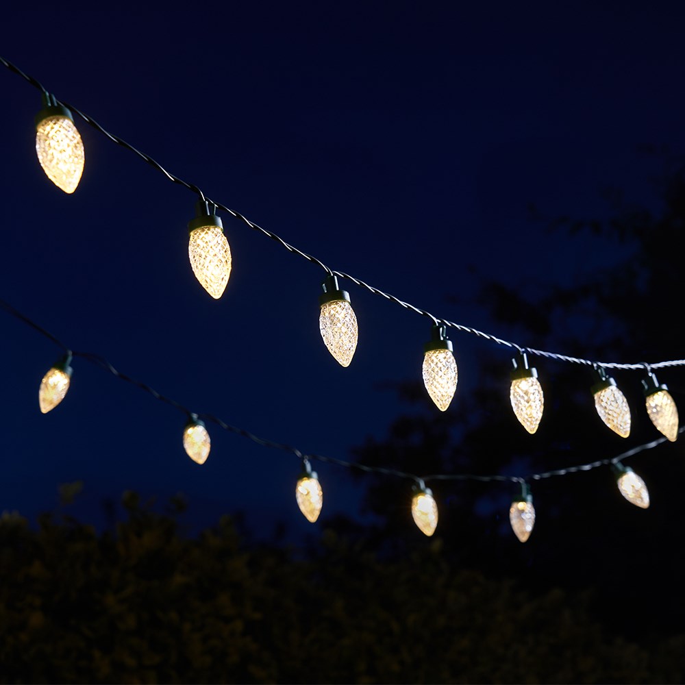 Solar Pine Cone String Lights
