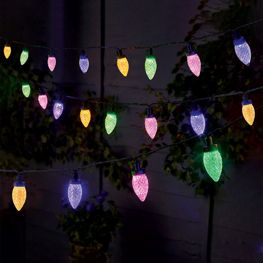 Solar Pine Cone String Lights