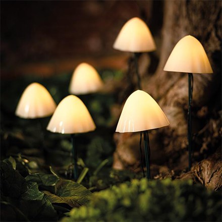 Forest XL Solar Mushroom Lights | Set of 6 Garden Stakes
