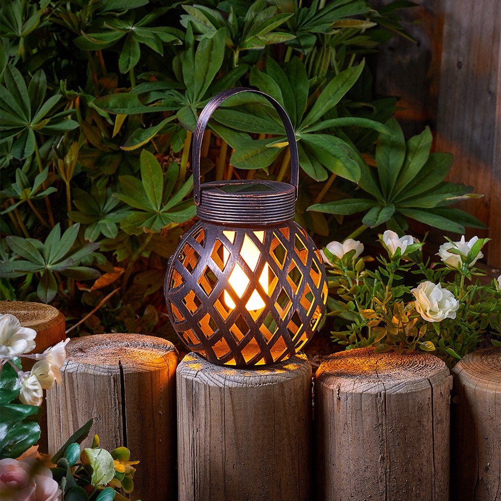 Smart Solar Flaming LED Festival Lantern