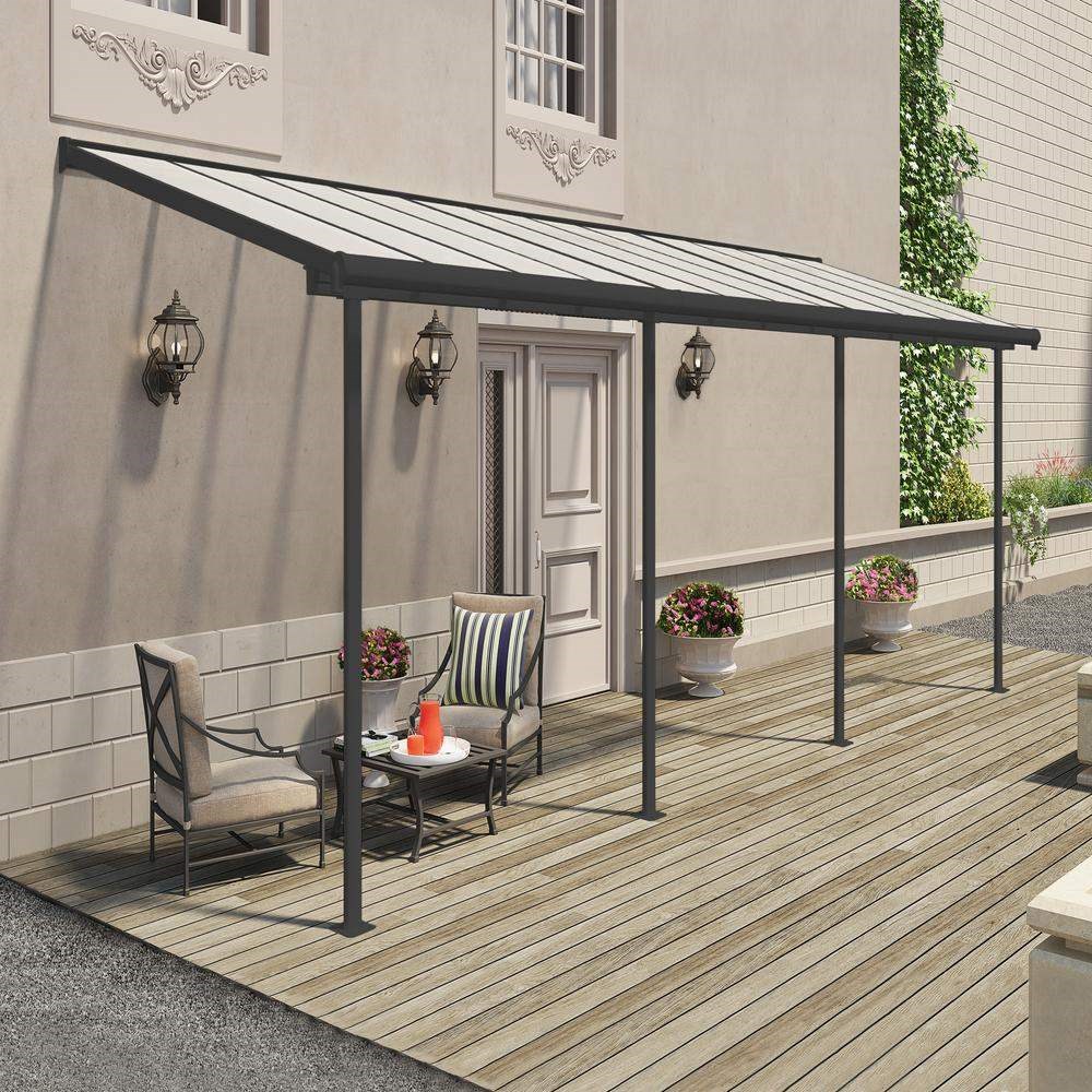 Buy Palram Canopia Sierra Patio Cover 2.3m x 6.9 Grey Clear 7' x 22