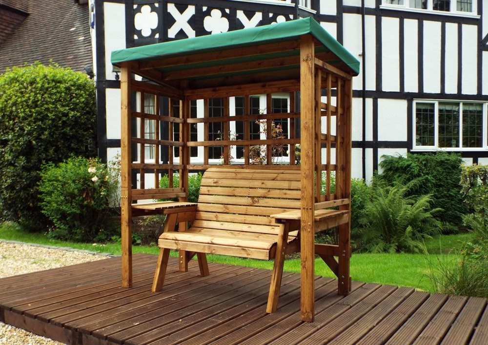 Buy Charles Taylor Wooden Garden Wentworth 2 Seat Arbour with Green