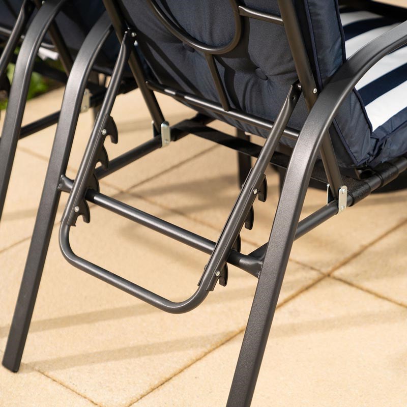 Buy Hadleigh Reclining Garden Dining And Leisure Furniture Set In Navy