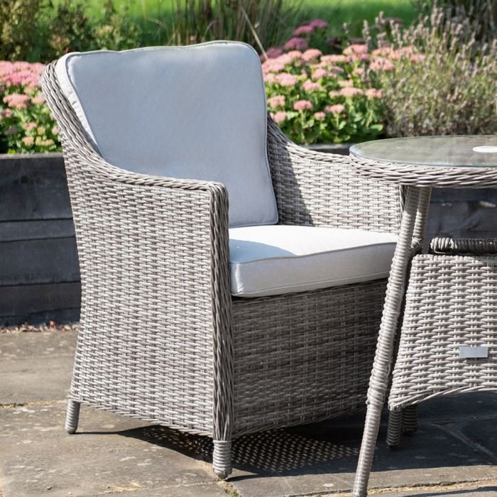 Buy Luxury Bistro Set in Stone Rattan by Primrose Living Delivery by