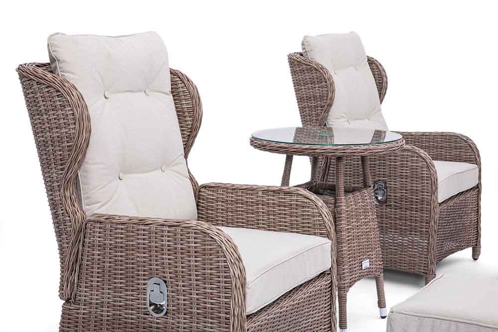Buy Luxury Rattan Recliner Bistro Set by Primrose Living Delivery by