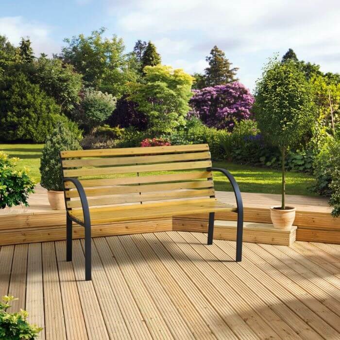 Buy Primrose Wooden Garden Bench Slat Design Delivery by Primrose