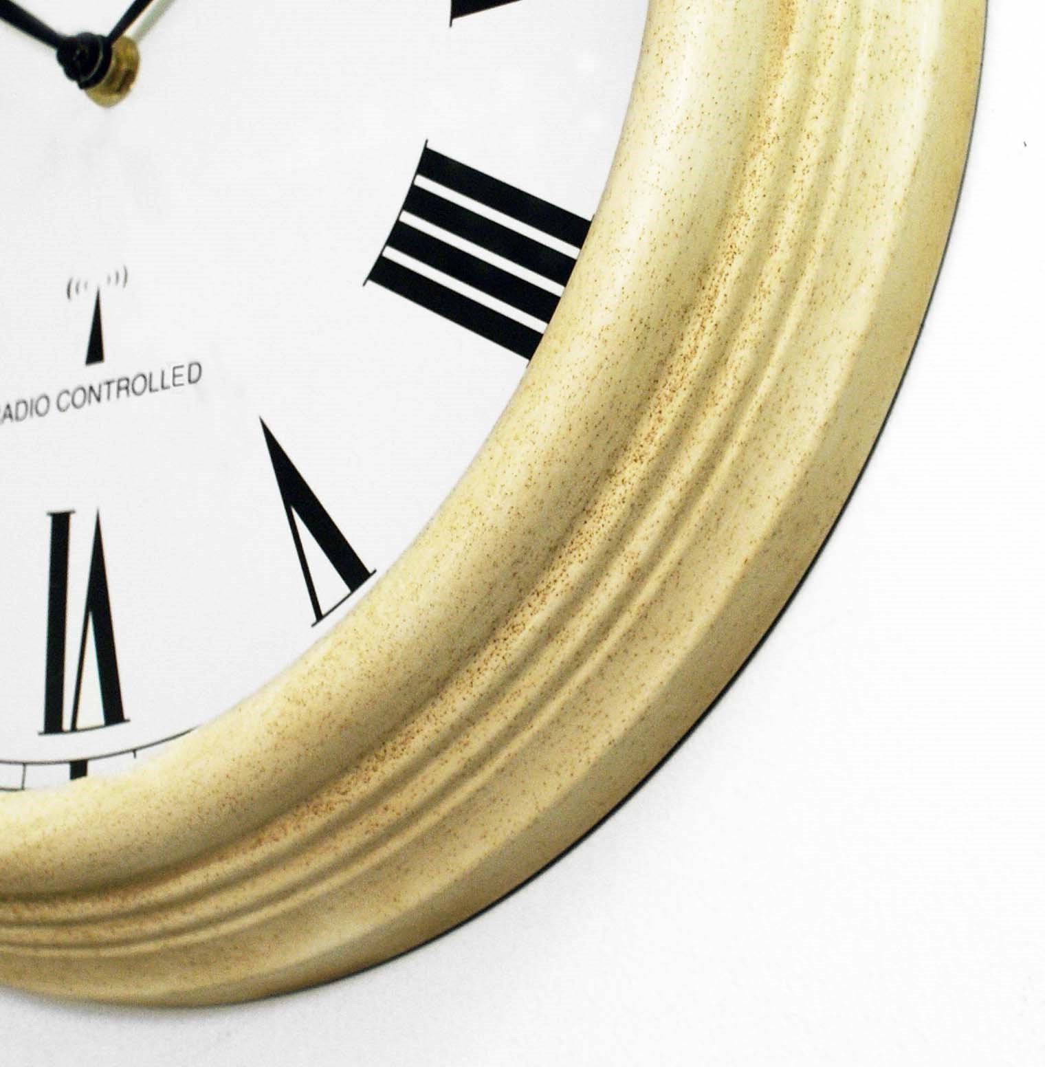 Buy Perfect Time Radio Controlled Outdoor Garden Clock Antique White