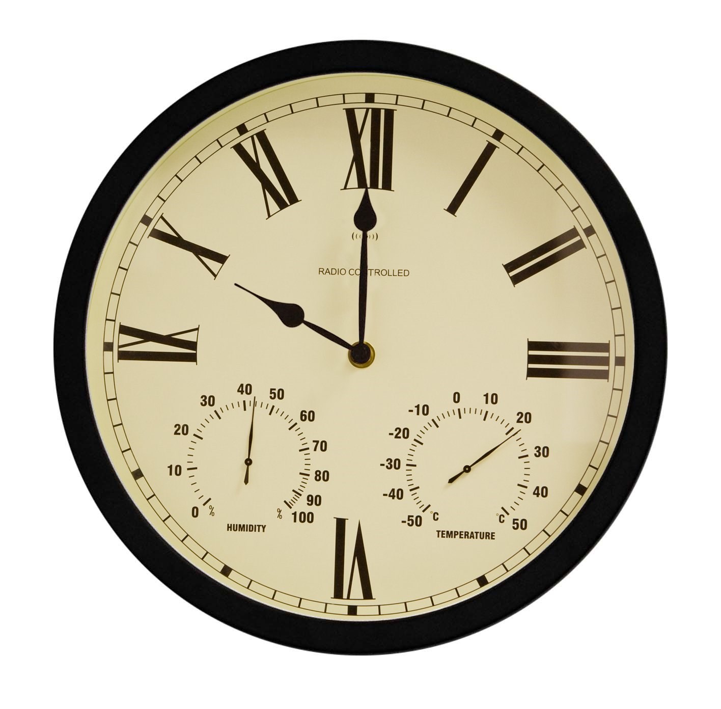 Buy Radio Controlled Multi Function Outdoor Clock w/ Thermometer